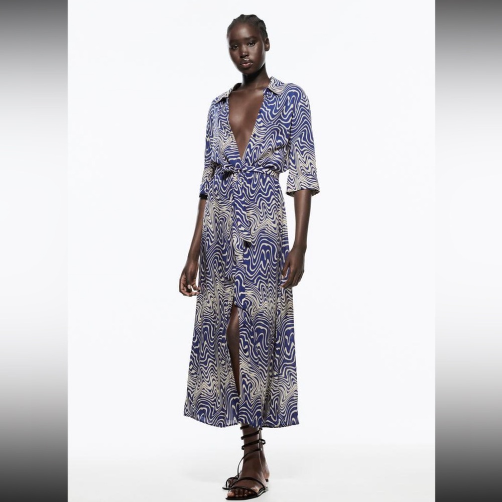 Zara Long Printed Dress